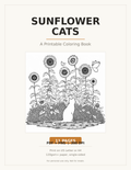 Sunflower Cats Coloring Book | 11 Printable Pages | Instant Download PDF + PNG