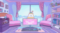 Vtuber cozy room background - Stream scene set -  Purple v2