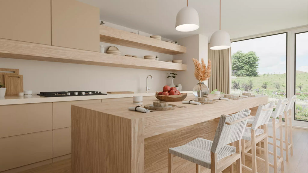 Modern Minimalist Living Room 3D Interior Scene | Photorealistic Render Ready