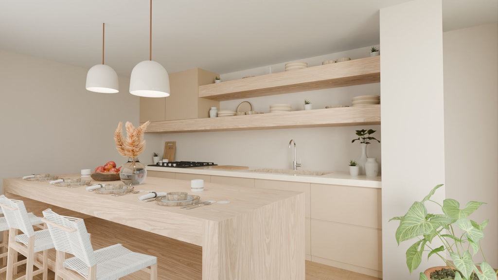 Modern Minimalist Living Room 3D Interior Scene | Photorealistic Render Ready